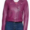 Busy Philipps TV Series Girls5eva S3 Summer Dutkowsky Purple Leather Jacket