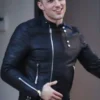 Ajax Deadpool Ed Skrein Black Leather Jacket