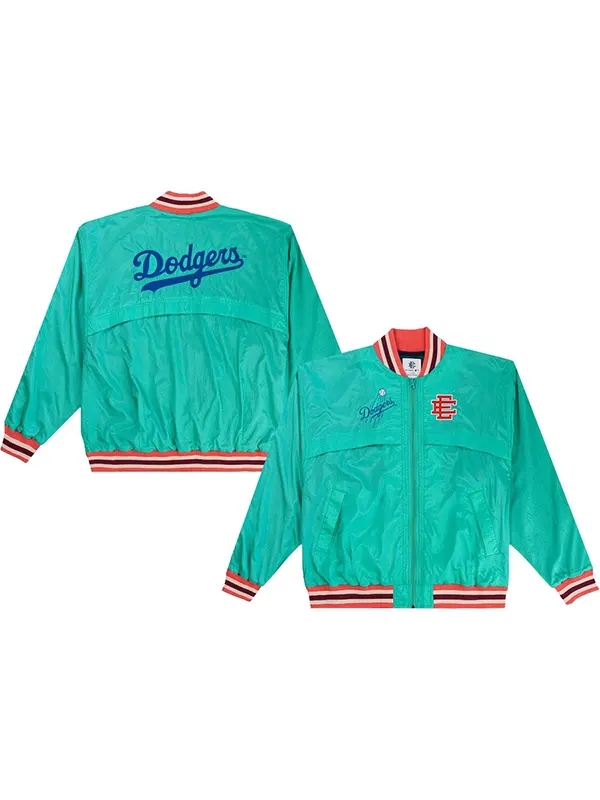 Dodgers Eric Emanuel Mint Bomber Jacket