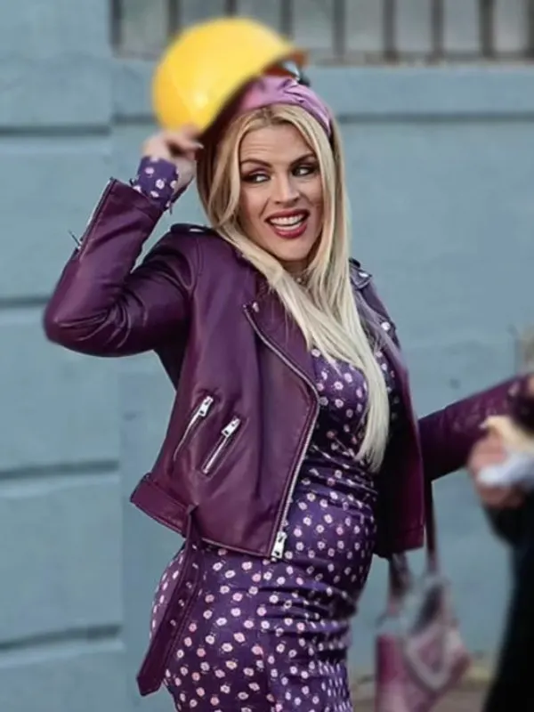 Busy Philipps TV Series Girls5eva S3 Summer Dutkowsky Purple Leather Jacket