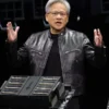 Nvidia CEO Jensen Huang Lizard-Embossed Biker Leather Jacket