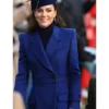 Kate Middleton Alexander Mcqueen Blue Long Coat