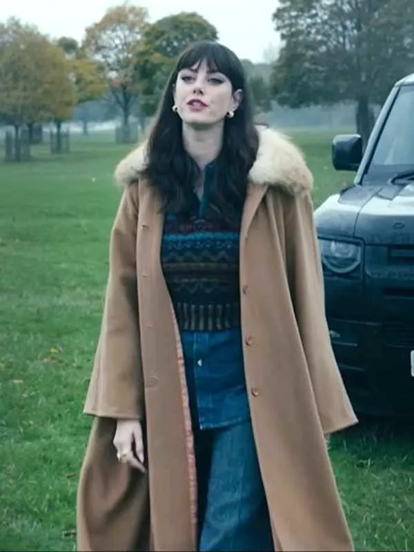 Kaya Scodelario The Gentlemen S01 Shearling Trench Coat