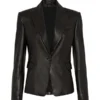 Kristen Stewart Brunello Cucinelli Black Leather Blazer