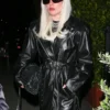 Lady Gaga Reftrofete Fall 2024 Leather Trench Coat