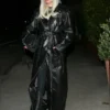 Lady Gaga Reftrofete Fall 2024 Leather Trench Coat