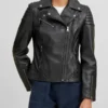 Womens Leather Moto Jacket