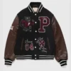 Patta Lucky Charm Black and Brown Varsity Jacket