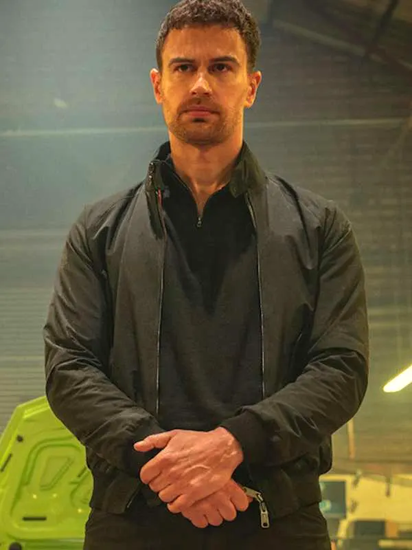 Theo James The Gentlemen S01 Black Bomber Jacket