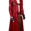 Video Game Devil May Cry3 Dante Red Leather Trench Coat