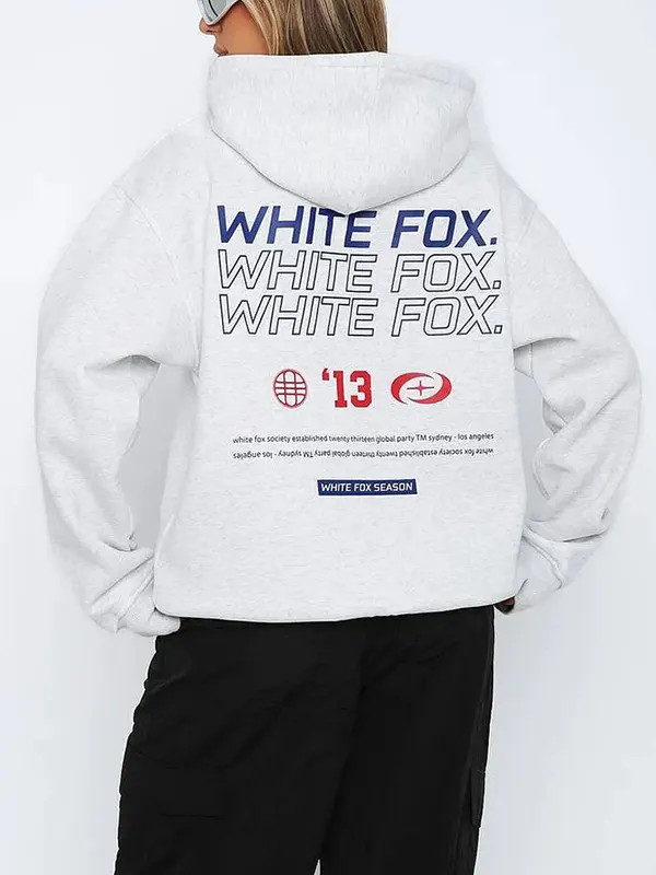 White Fox In Transit Oversized Hoodie