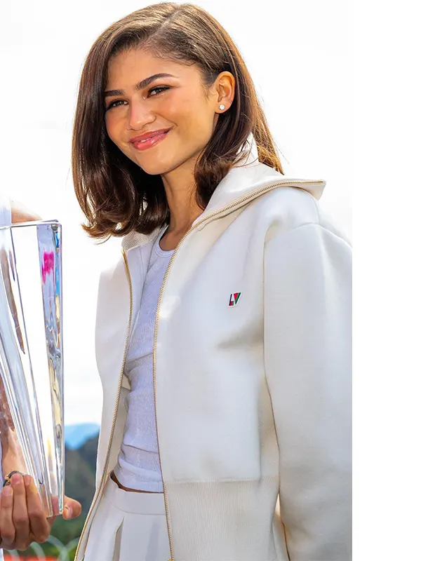 Zendaya BNP Louis Vuitton Zip-Up Collar Pullover Jacket