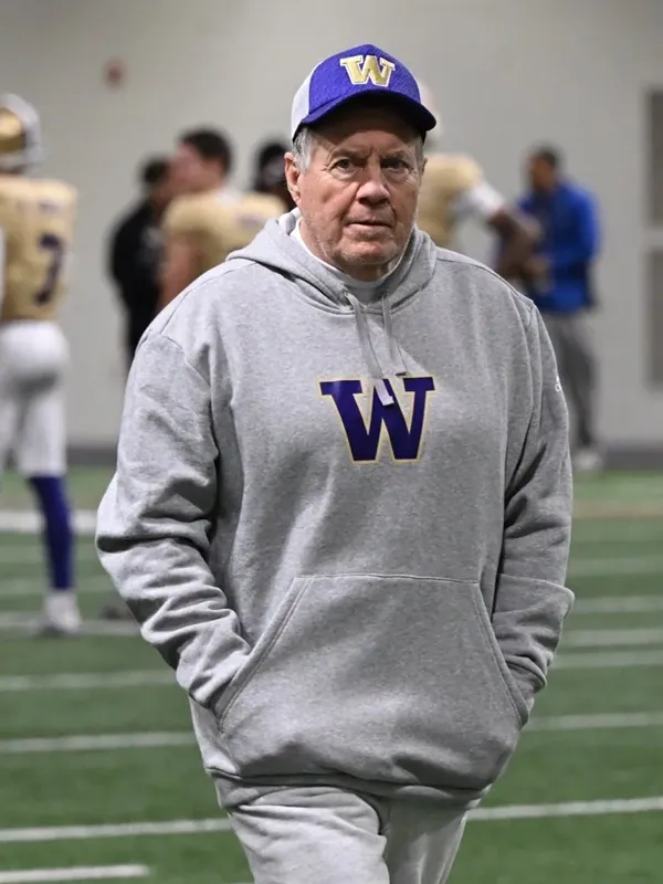 Bill Belichick Washington Huskies Grey Hoodie Where Fashion Dreams Come True