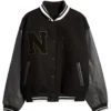 Caitlin Clark SNL Black Varsity Bomber Jacket