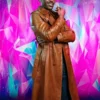 Ncuti Gatwa 2024 Doctor Who 15th Doctor Brown Leather Trench Coat