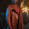 Ncuti Gatwa 2024 Doctor Who 15th Doctor Brown Leather Trench Coat