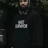 Drake Hate Survivor Black Oversized Hoodie