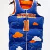 Jalen Brunson New York Knicks Spike Lee Blue Puffer Vest