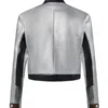 Louis Vuitton Dawn Staley Silver Leather Jacket