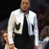 Louis Vuitton Dawn Staley Biker Lv Silver Leather Jacket