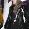 Neon Carnival 2024 Taylor Swift Patent Leather Jacket