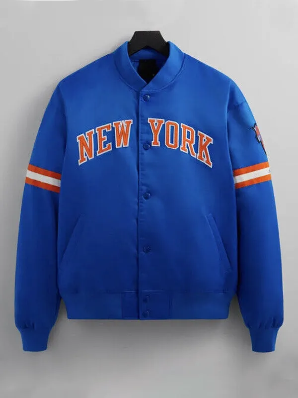 Kith New York Knicks Blue Bomber Jacket