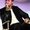 Ryan Gosling Premiere Night Black Varsity Bomber Jacket