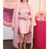 Selena Gomez Rare Beauty Staud Sanza Pink Coat