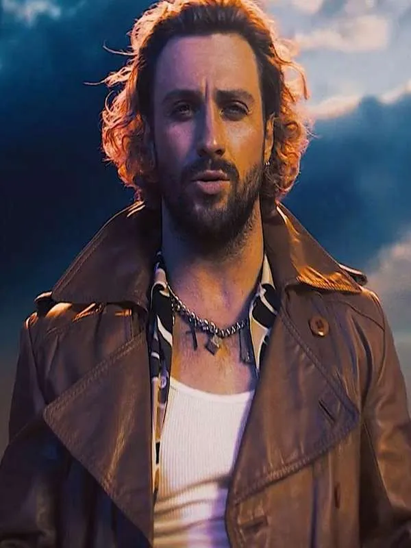 The Fall Guy Aaron Taylor-Johnson Brown Leather Coat