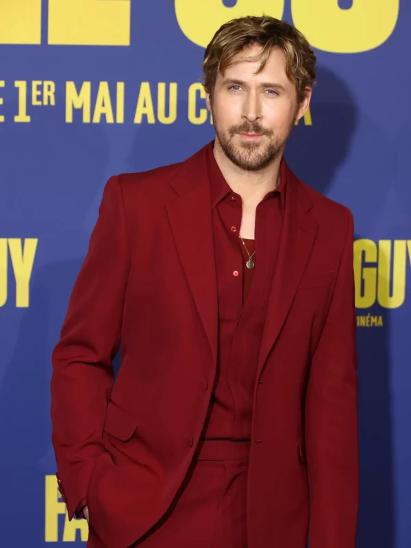 Ryan Gosling The Fall Guy Paris Premiere Maroon Suit