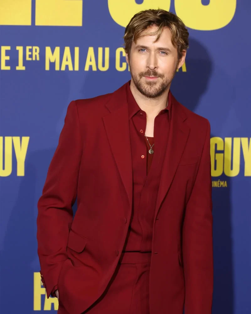 Ryan Gosling The Fall Guy Paris Premiere Maroon Suit