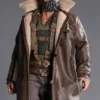 Tom Hardy Bane Coat Batman Shearling Leather Jacket