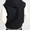 True Religion 2 Tone Black And White Varsity Jacket