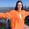 WNBA Caitlin Clark Empire State Building Pullover Orange Hoodie