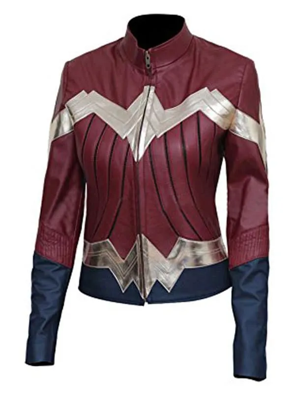 Gal Gadot Wonder Women 1983 Movie Leather Jacket