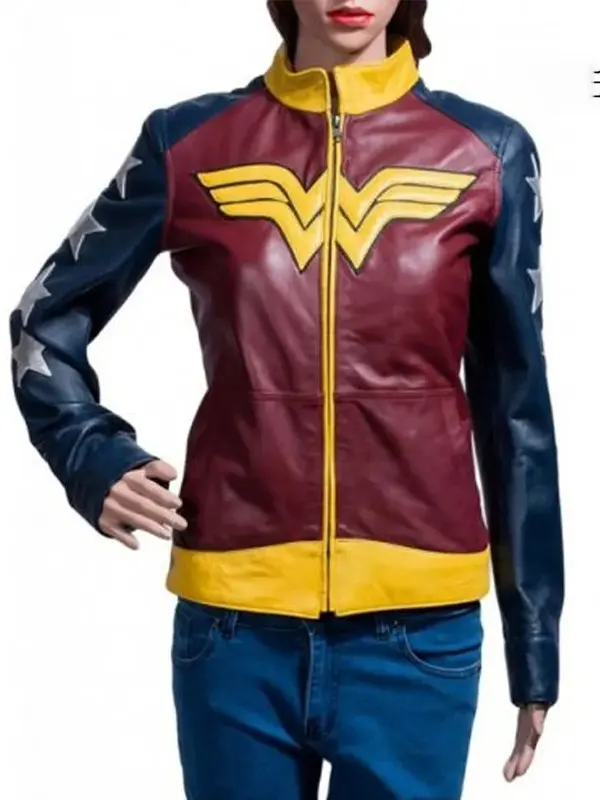 Gal Gadot Brown Waxed Wonder Woman Jacket