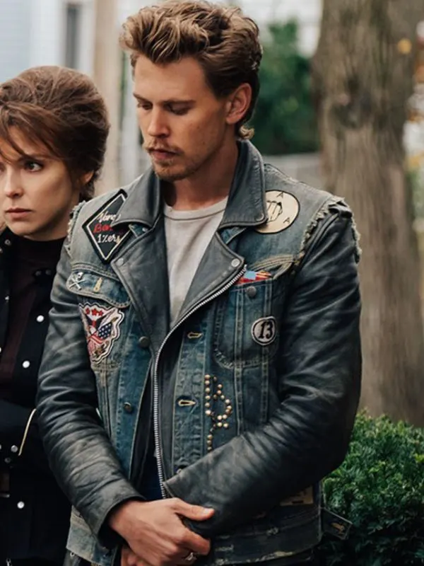 Austin Butler The Bikeriders 2024 Denim Vest