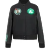 Boston Celtics Classic Varsity Black Jacket