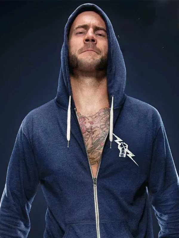 CM Punk Vintage Navy Hoodie