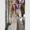 Dakota Johnson Materialists Set Beige Trench Coat