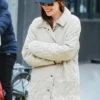 Dakota Johnson Materialists Set Quilted Jacket Beige