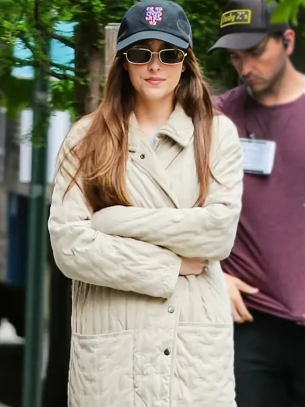 Dakota Johnson Materialists Set Quilted Jacket