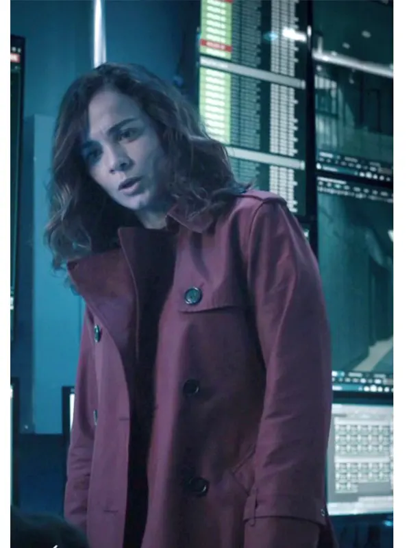 Dark Matter 2024 Alice Braga Red Trench Coat