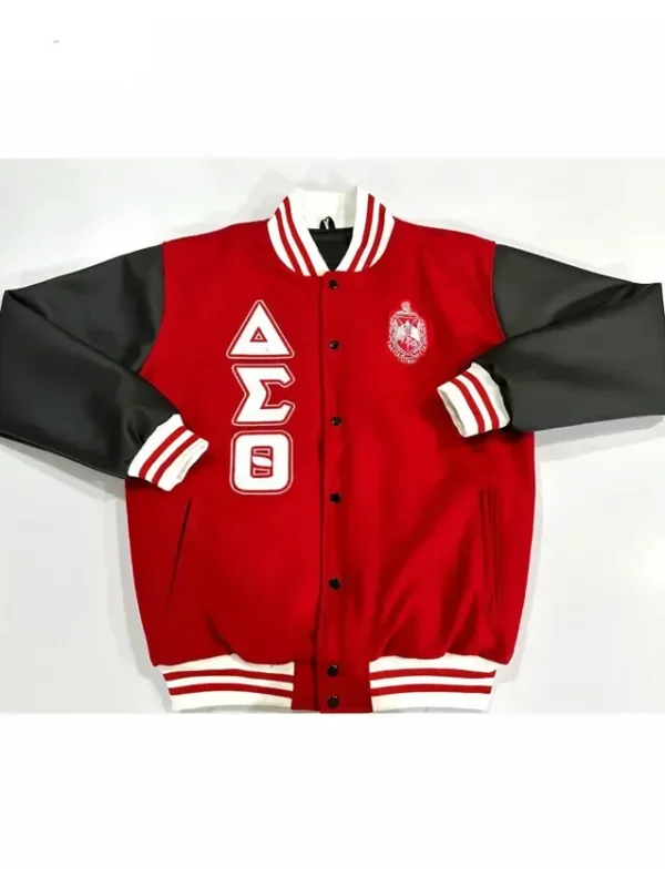 Delta Sigma Theta Ole Skool Red Letterman Jacket