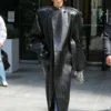 Dua Lipa NYC Street Style Black Leather Coat