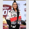 Jordin Sparks Indianapolis 500 Bomber Jacket White