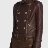 Kailin Olson Hacks S03 Brown Leather Jacket