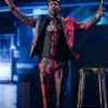 Katt Williams Woke Foke Black and Red Floral Suit