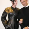 Katy Perry’s Jil Sander Circle-Cut Black Leather Jacket