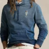 Polo Bear Indigo French Terry Hoodie